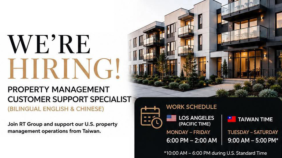 We’re Hiring! Property Management Customer Support Specialist (Bilingual English & Chinese)